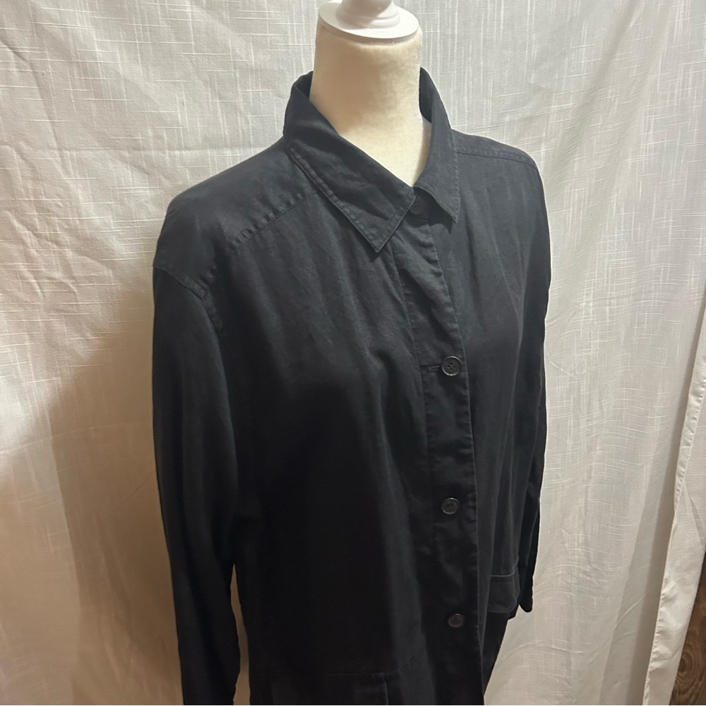 Black linen jacket XL - Picture 6 of 6